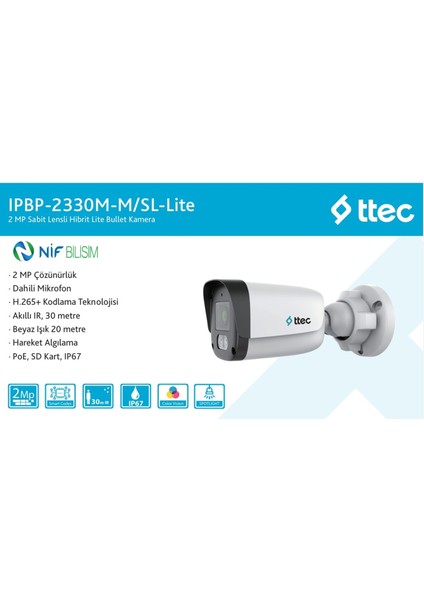 Nif Bilişim Ttec 2mp Dahili Sesli ve Gece Renkli 4 Kameralı 2tb Disk Tak Çalıştır Hazır Ip Kamera Seti