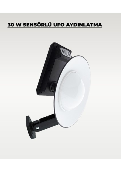 30W Solar / Güneş Enerjili Ufo Sensörlü ve Kumandalı Bahçe Armatürü 6500K - Beyaz Işık fırsatları