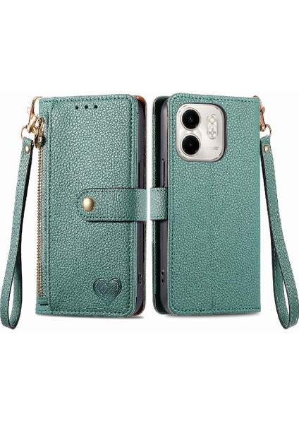 Infinix Smart 9 Cüzdan Kordon Fermuar Deri Çanta Aşk Için Kılıf (Yurt Dışından) fiyatları