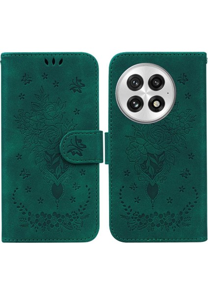 Oneplus 13 Kabartma Gül Çiçekler Için Flip Case Kickstand Cüzdan Kılıf Pu (Yurt Dışından)