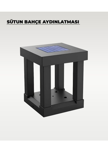 30 W. Solar Sütun Bahçe Aydınlatması 4000K Gün Işığı modelleri