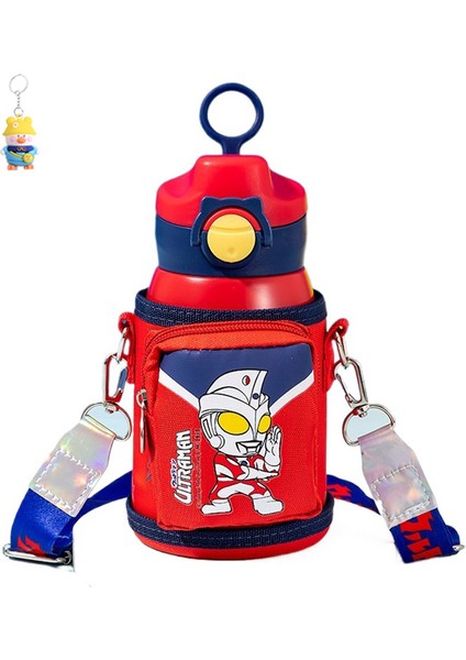 Ultraman 316 Paslanmaz Çelik Termos Bardak Taşınabilir Sevimli Zıplama Pipetli Bardak Çocuk Su Bardakları (Yurt Dışından)