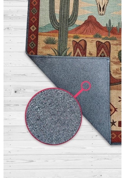 Şehirlerde Texas Temalı Dijital Baskılı Yıkanabilir Pamuk Tabanlı Şehir Temalı Halı modelleri