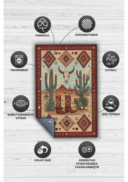 Şehirlerde Texas Temalı Dijital Baskılı Yıkanabilir Pamuk Tabanlı Şehir Temalı Halı fırsatları