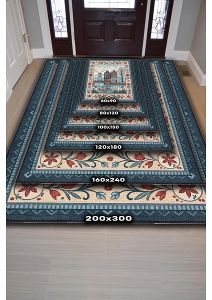 Şehirlerde Amsterdam Temalı Dijital Baskılı Yıkanabilir Pamuk Tabanlı Şehir Temalı Halı indirimleri