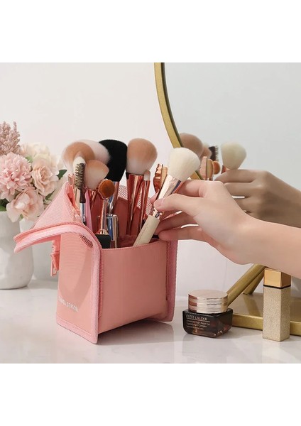 Büyük Kapasiteli Kozmetik Çantası Kaş Kalemi Çantası Tuvalet Çantası Taşınabilir Saklama Çantası El Çantası (Yurt Dışından) modelleri