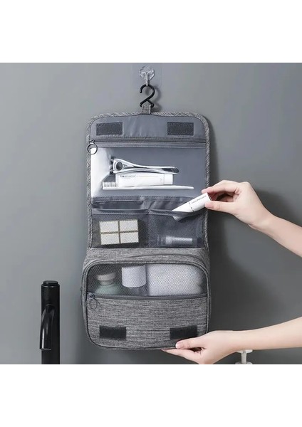 Moda Taşınabilir Basit Kız Tuvalet Çantası Büyük Kapasiteli Kozmetik Çantası Iş Gezisi Seyahat Kanca Çantası (Yurt Dışından) modelleri