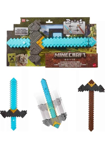 2in1 Minecraft Filmi Dönüşebilen Kılıç JFR72