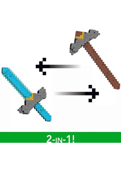 2in1 Minecraft Filmi Dönüşebilen Kılıç JFR72