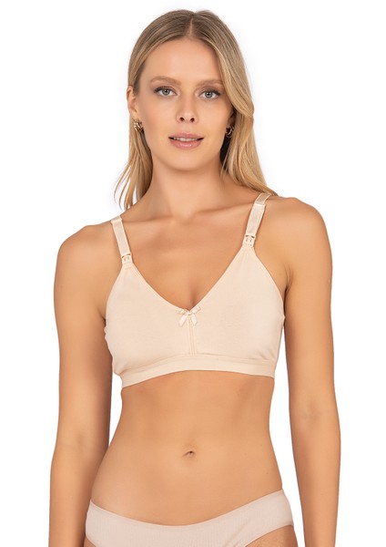 Kompedan 428 Kadın Pamuklu Esnek Rahat Balensiz Telsiz Dolgusuz Boş Kap Lohusa Emzirme Sütyeni indirimleri