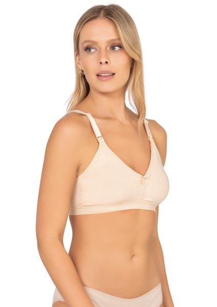 Kompedan 428 Kadın Pamuklu Esnek Rahat Balensiz Telsiz Dolgusuz Boş Kap Lohusa Emzirme Sütyeni modelleri