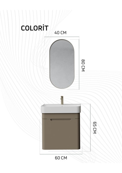Colorit Kapaklı Lavabo Dolabı 60 cm Nil Yeşili modelleri