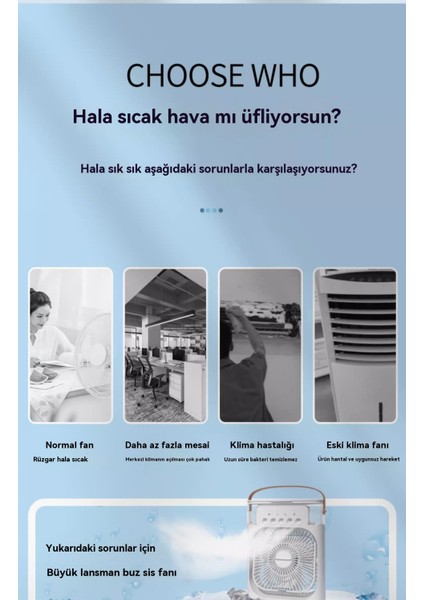 Soğutma Sprey Fanı Masaüstü Hafif Ses ve Güçlü Rüzgar (Yurt Dışından) modelleri
