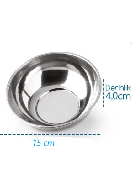 Kase Tas Çorba Yoğurt Vb Çelilk 430 Tas Genişlik 15 cm Tas No:2