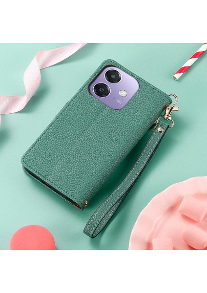 Oppo A3 4g Fermuar Deri Çanta Cüzdan Kordon Aşk Için Kılıf (Yurt Dışından) fiyatları