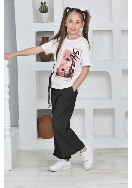 Kız Çocuk Viskon Kumaş 2 Li Takım PANTOLON-TIŞÖRT-AÜT-2012 fiyatları