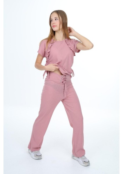 Kız Çocuk %100 Pamuk Yandan Bağlamalı Fitilli Alt&üst TAKIM-AÜT-2013 fırsatları