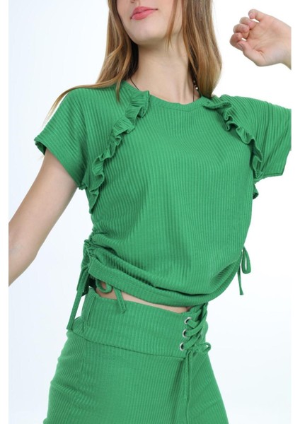 Kız Çocuk %100 Pamuk Yandan Bağlamalı Fitilli Alt&üst TAKIM-AÜT-2013 modelleri