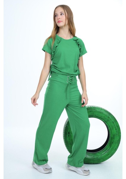 Kız Çocuk %100 Pamuk Yandan Bağlamalı Fitilli Alt&üst TAKIM-AÜT-2013 indirimleri