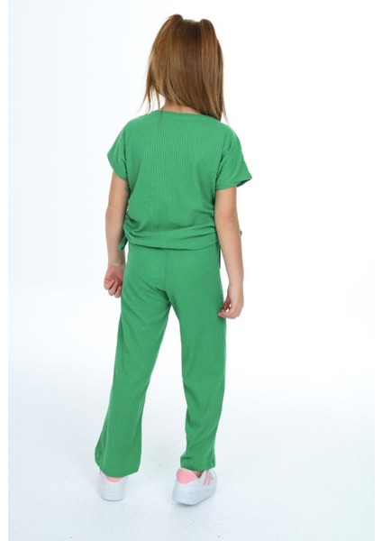 Kız Çocuk %100 Pamuk Yandan Bağlamalı Fitilli Alt&üst TAKIM-AÜT-2013