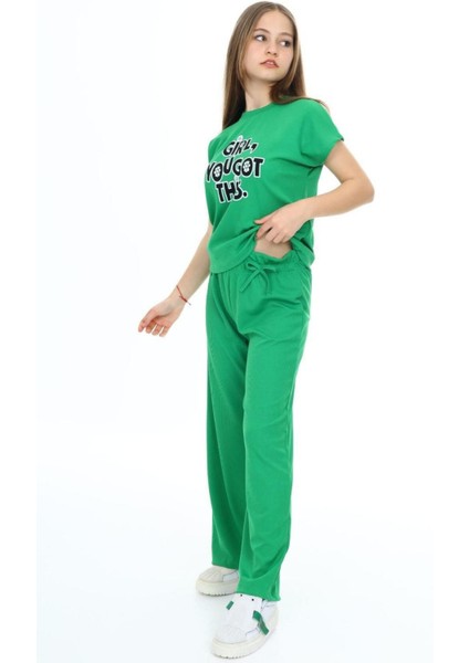 Kız Çocuk Oversize Pamuklu Beli Lastikli Fitilli Alt&üst Takım PANTOLON&TIŞÖRT-AÜT-2014 fırsatları