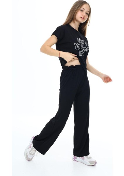 Kız Çocuk Oversize Pamuklu Beli Lastikli Fitilli Alt&üst Takım PANTOLON&TIŞÖRT-AÜT-2014 fırsatları