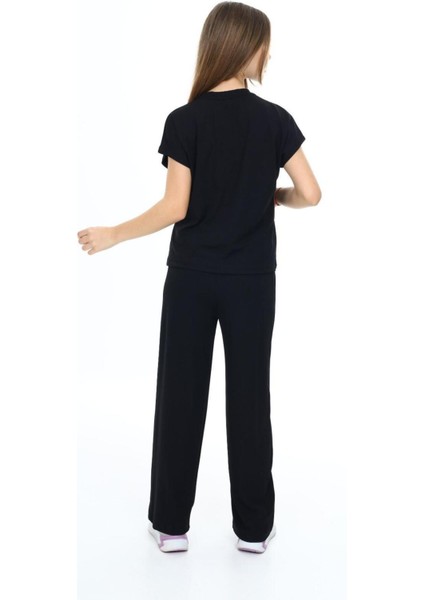 Kız Çocuk Oversize Pamuklu Beli Lastikli Fitilli Alt&üst Takım PANTOLON&TIŞÖRT-AÜT-2014