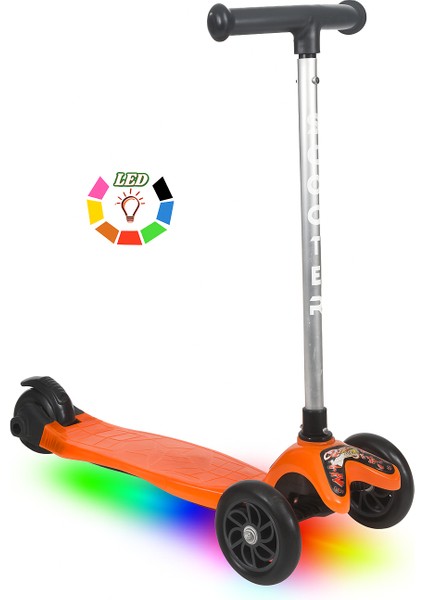 Scootix Pilli Işıklı 3 Tekerlekli Çocuk Scooter