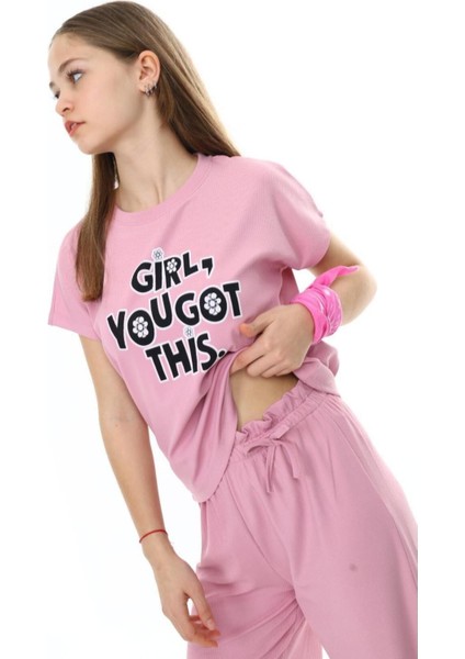 Kız Çocuk Oversize Pamuklu Beli Lastikli Fitilli Alt&üst Takım PANTOLON&TIŞÖRT-AÜT-2014 fırsatları