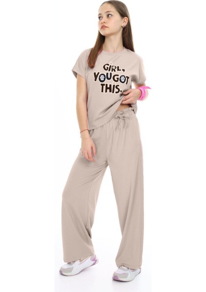 Kız Çocuk Oversize Pamuklu Beli Lastikli Fitilli Alt&üst Takım PANTOLON&TIŞÖRT-AÜT-2014 fırsatları