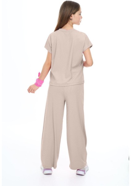 Kız Çocuk Oversize Pamuklu Beli Lastikli Fitilli Alt&üst Takım PANTOLON&TIŞÖRT-AÜT-2014