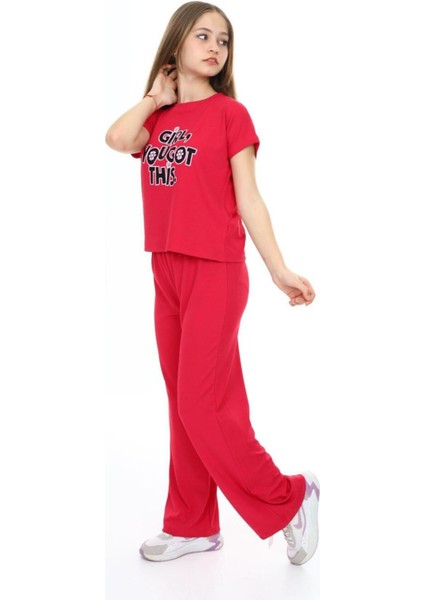 Kız Çocuk Oversize Pamuklu Beli Lastikli Fitilli Alt&üst Takım PANTOLON&TIŞÖRT-AÜT-2014 fırsatları