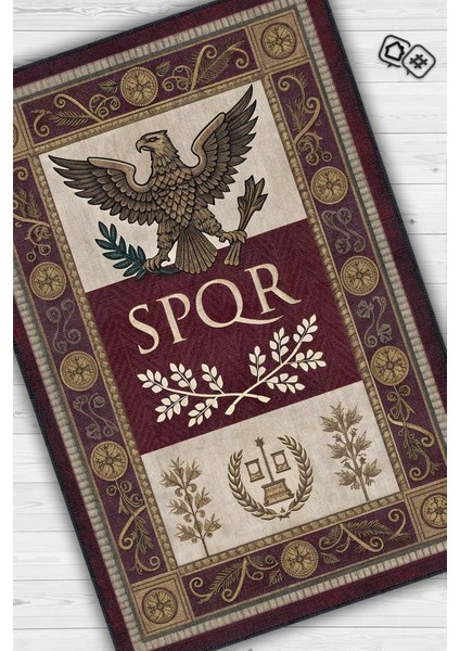 Şehirlerde de Spqr Roma Temalı Dijital Baskılı Yıkanabilir Pamuk Tabanlı Şehir Temalı Halı fiyatları