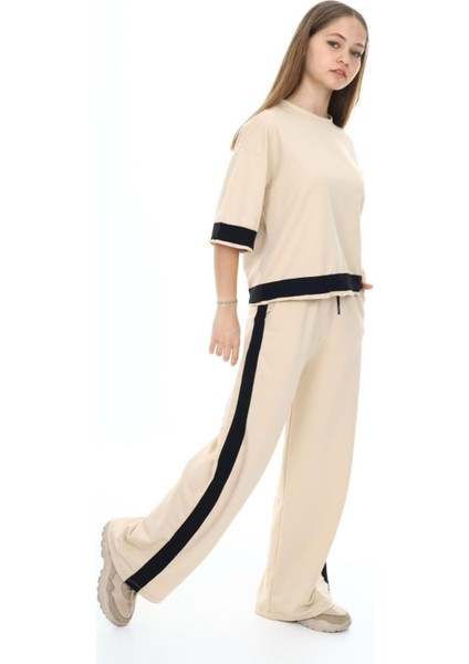 Kız Çocuk %100 Pamuk Oversize Yarım Kol Alt-Üst Eşofman TAKIM-AÜT-2008 fiyatları