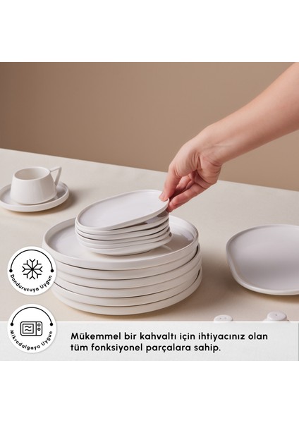 Stream Bone Meridian 34 Parça 6 Kişilik Kahvaltı Takımı Beyaz fırsatları