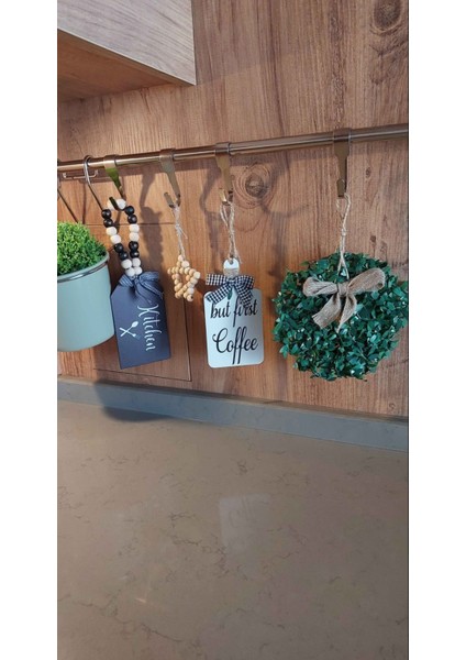 Coffee Kahve Köşesi Mutfak Dolap Süsü & Ahşap Yıldız 2'li Set fiyatları