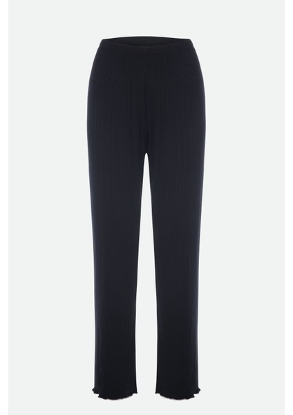 Kadın Kısa Kollu Fiyonklu Fitilli Pijama Takımı