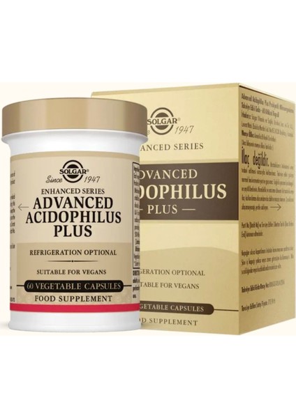 Solgar Advanced Acidophilus Plus 60 Kapsül