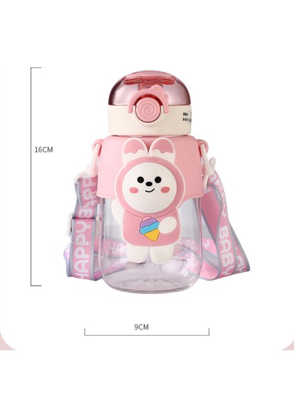 Yüksek Görünümlü Çocuk Uzay Kapsülü Büyük Kapasiteli Su Bardağı Çocukların Yaratıcı Pipetli Bardağı (Yurt Dışından)