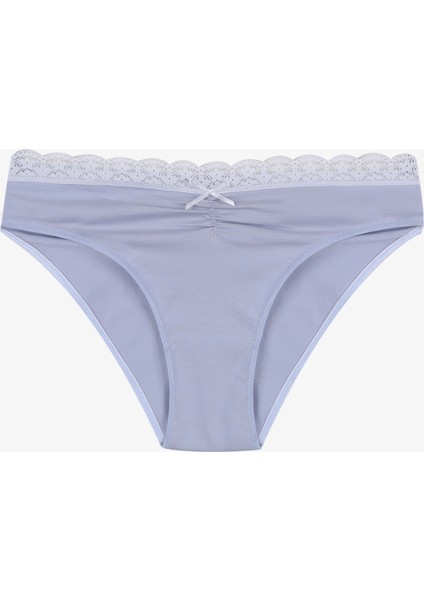 Kadın Ön Bel Dantelli Büzgülü ve Fiyonk Detaylı Lastikli Külot 7'li indirimleri