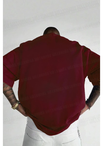 Erkek Bordo Spectacular Oversize Salas T-Shirt fiyatları
