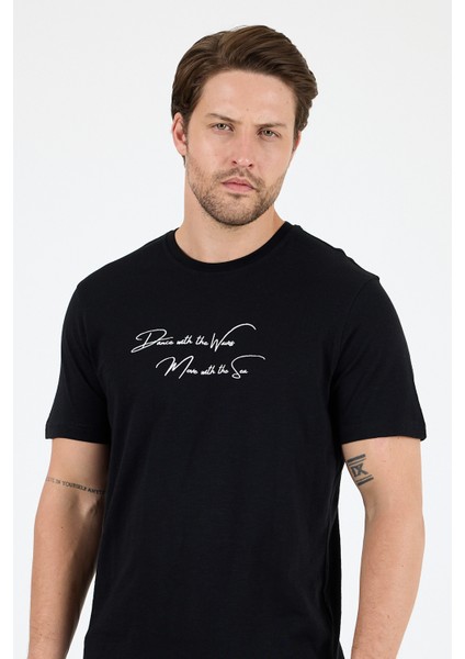Erkek %100 Pamuk Bisiklet Yaka Kısa Kollu Baskılı T-Shirt Rahat ve Şık Günlük Erkek Tişört 0011 fırsatları