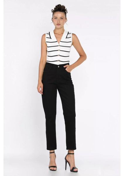Bel Lastikli Havuç Jean Kot Pantolon P-00017795
