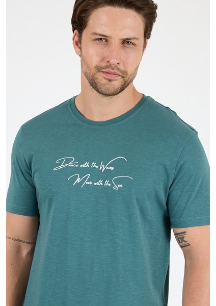 Erkek %100 Pamuk Bisiklet Yaka Kısa Kollu Baskılı T-Shirt Rahat ve Şık Günlük Erkek Tişört 0011 fırsatları
