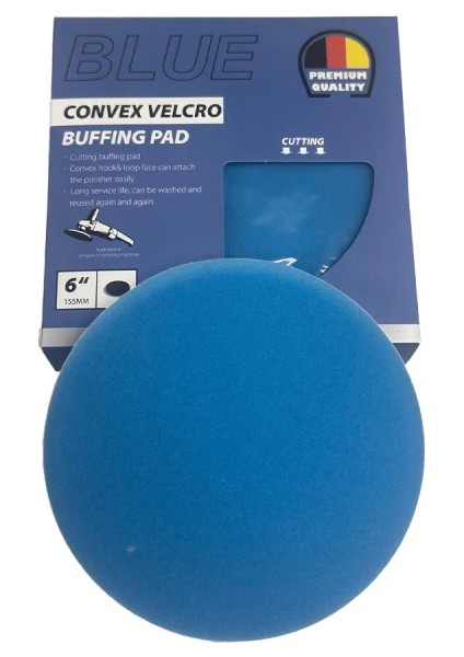 Premium Quality Convex Velcro 155MM Cırtlı Mavi Polisaj Süngeri