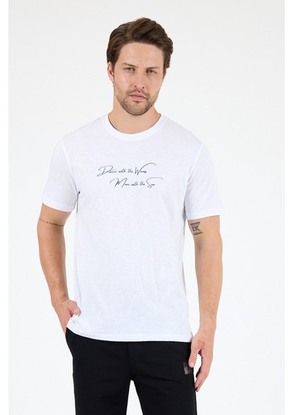 Erkek %100 Pamuk Bisiklet Yaka Kısa Kollu Baskılı T-Shirt Rahat ve Şık Günlük Erkek Tişört 0011 modelleri