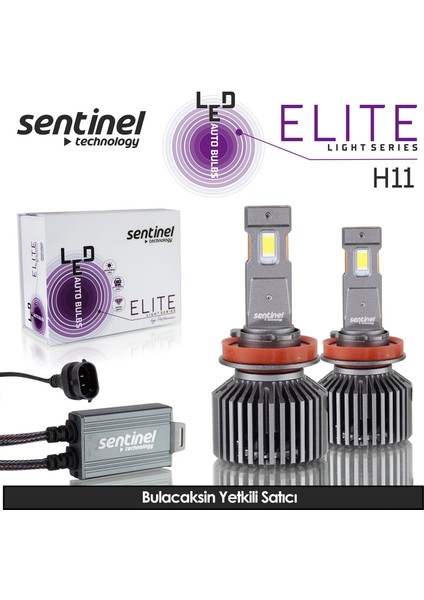 Sentinel Elite H11 LED Xenon Ampülü 65W 12V 12000 Lumen 6500 Kelvin Beyaz Işık
