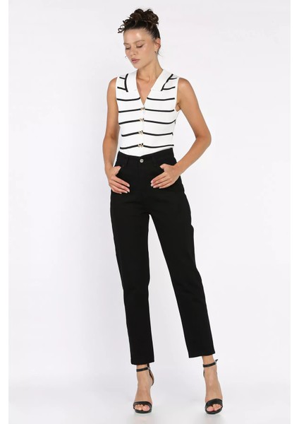 Bel Lastikli Havuç Jean Kot Pantolon P-00017795