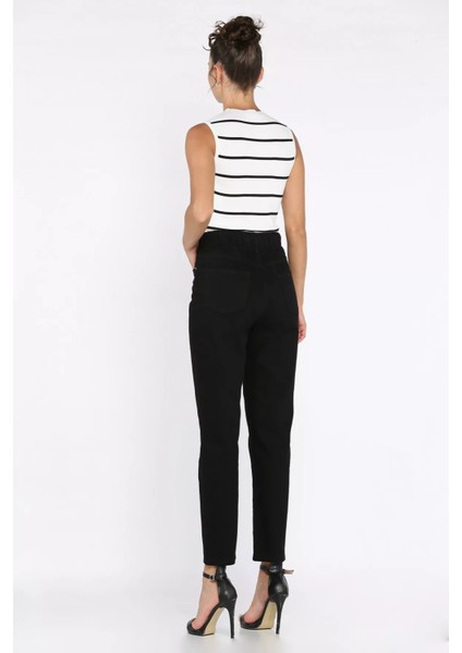 Bel Lastikli Havuç Jean Kot Pantolon P-00017795