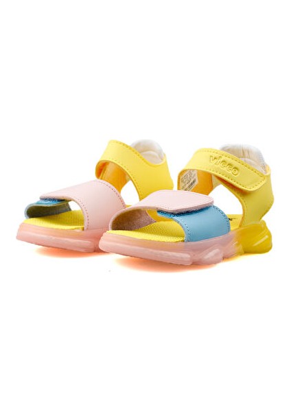 Laura 321.B24Y.223 Kız Çocuk Işıklı Sandalet Sarı Pudra 22-25 modelleri